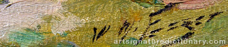 Authentic signature by William Miller FRAZER on  artwork