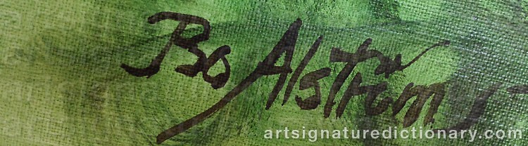Authentic signature by Bo AHLSTRÖM on  artwork