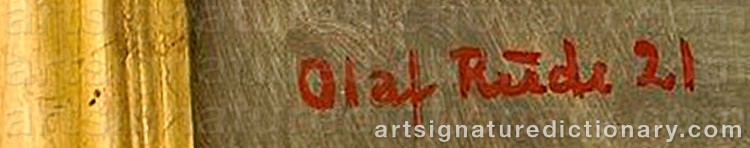Signature by Olaf RUDE