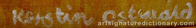 Authentic signature by Kerstin OSTWALD on artwork