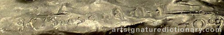 Authentic signature by Fredrik FRISENDAHL on artwork