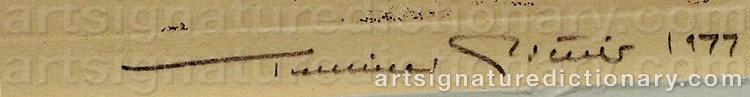 Authentic signature by Tuulikki PIETILÄ on artwork