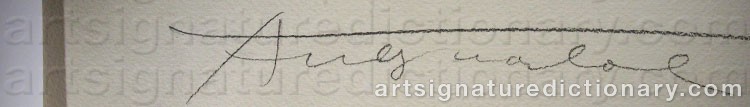 Signature by Andy WARHOL