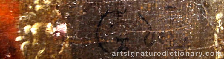 Authentic signature by Gerhard De LAIRESSE on  artwork