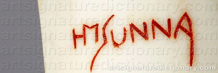 Authentic signature by Hans Mikael (Sami Artist) SUNNA on Other artwork