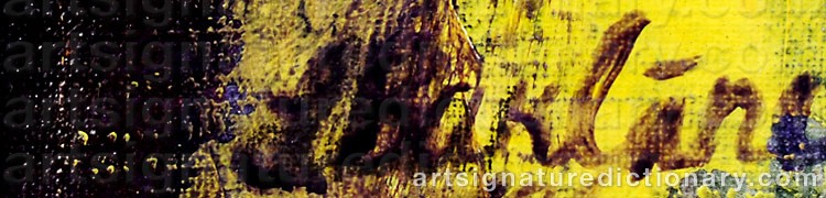 Authentic signature by Liena BAKLANE on  artwork