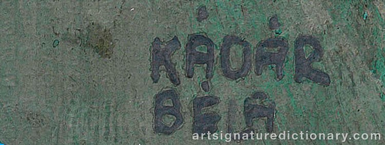 Signature by Béla KÁDÁR