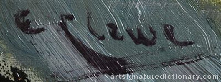 Authentic signature by Eyvor CLEWE-CARLMAN on  artwork