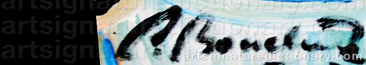 Authentic signature by Christophe-Emmanuel BOUCHET on  artwork