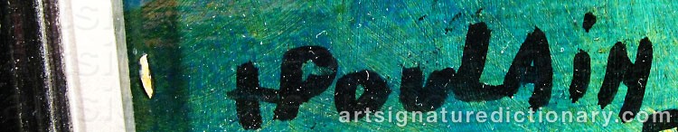 Authentic signature by Henri POULAIN on  artwork