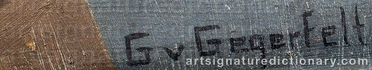 Authentic signature by Gunnar Von GEGERFELT on  artwork