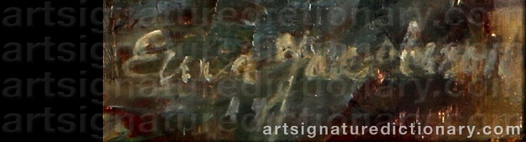 Signature by Elna JACOBSSON