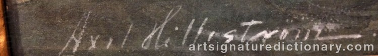 Signature by Axel HILLESTRÖM