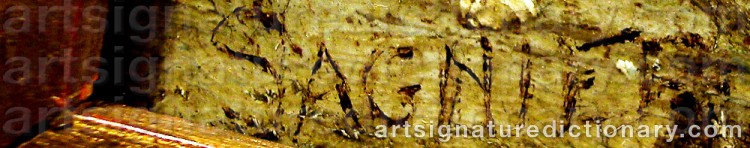 Authentic signature by Manuel SAGNIER VIDAL on artwork