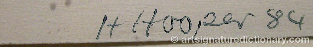 Authentic signature by Harold HOOPER on artwork