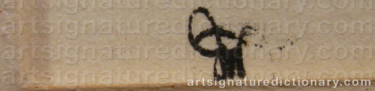 Authentic signature by Ulf RAHMBERG on  artwork