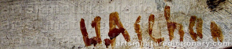 Authentic signature by Ulf ASCHAN on  artwork