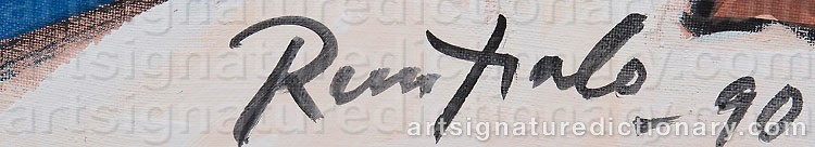 Authentic signature by Eino RUUTSALO on artwork