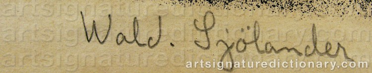 Signature by Waldemar SJÖLANDER