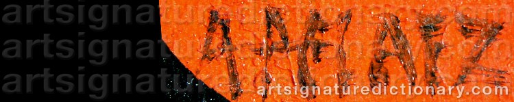 Authentic signature by Amelia PELAEZ on artwork