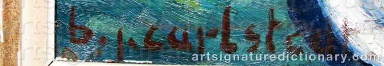 Authentic signature by Birger CARLSTEDT on artwork