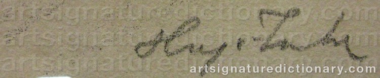 Signature by Hugo ZUHR