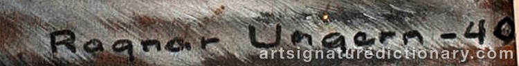 Signature by Ragnar UNGERN