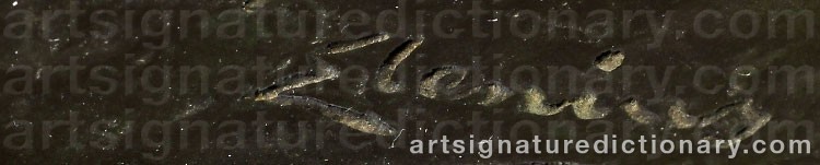 Authentic signature by Erik ELENIUS on  artwork