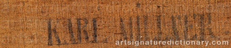 Authentic signature by Karl MILLNER on artwork