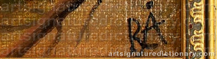 Authentic signature by Rudolf ÅKERBLOM on artwork