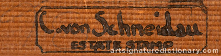 Authentic signature by Christian Von SCHNEIDAU on Other artwork