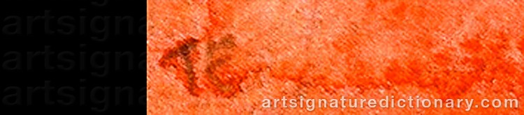 Authentic signature by Thomas EDETUN on artwork