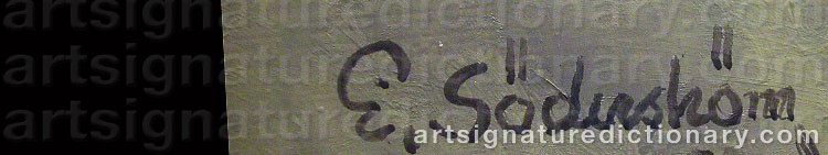 Signature by Edvin SÖDERSTRÖM