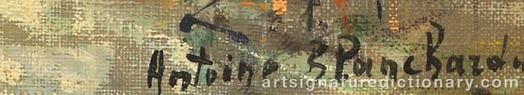 Authentic signature by Antoine BLANCHARD on Painting/Watercolour artwork