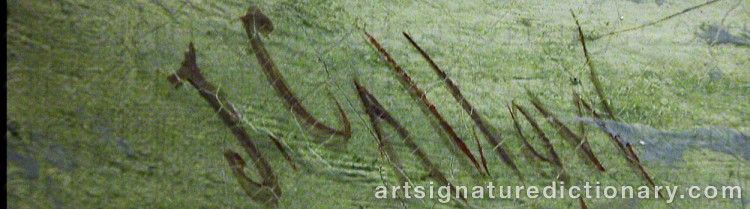 Authentic signature by John CALLOW on  artwork