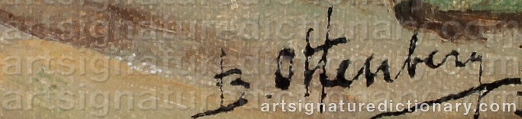 Authentic signature by Boris OTTENBERG on Painting/Watercolour artwork