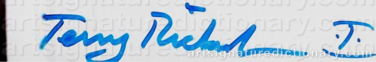 Authentic signature by Terry RICHARDSON on artwork