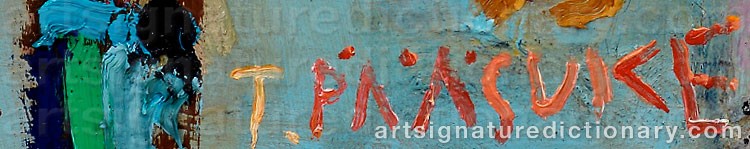 Authentic signature by Tiit PÄÄSUKE on artwork