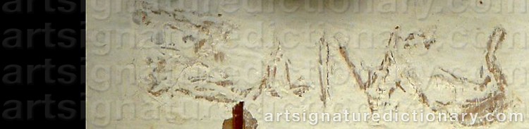Authentic signature by Herbert ZANGS on artwork