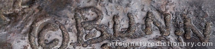 Authentic signature by Kenneth Rodney BUNN on Sculpture artwork
