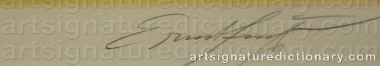 Signature by Ernst FUCHS