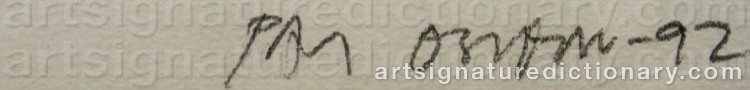 Signature by Paul OSIPOW