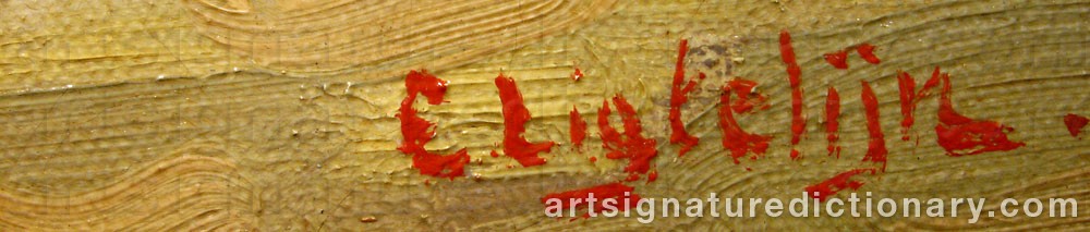 Authentic signature by Evert Jan LIGTELIJN on  artwork
