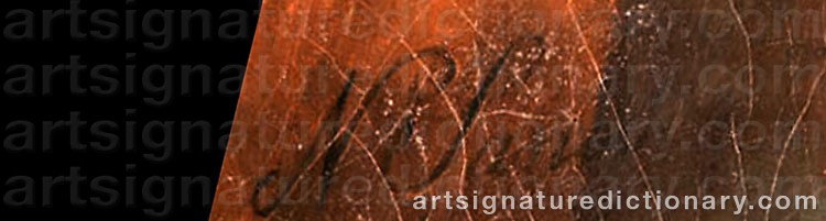 Authentic signature by Nicola SANESI on  artwork