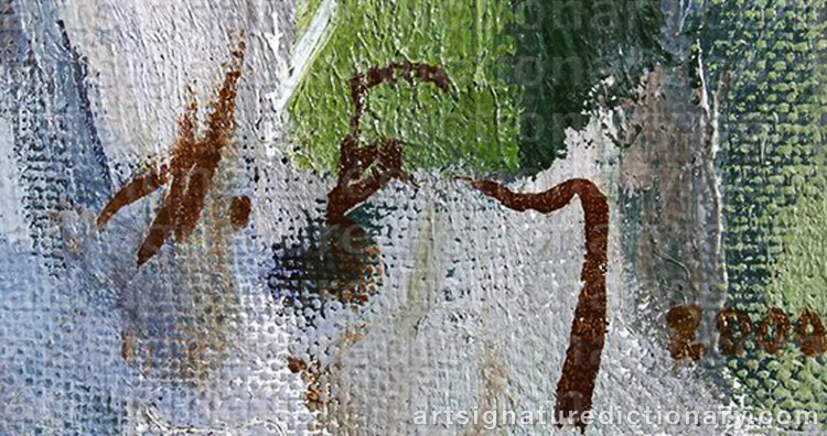 Authentic signature by Nikolai BLOKHIN on Painting/Watercolour artwork