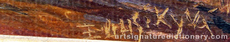 Authentic signature by Einari UUSIKYLÄ on artwork