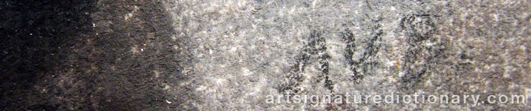 Authentic signature by Anton Ulrik BERNDES on artwork