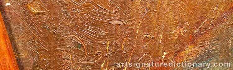 Authentic signature by Erich Carl Hugo ‘Adamson-Eric’ ADAMSON on  artwork