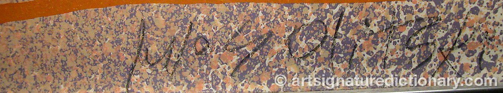 Authentic signature by Jules OLITSKI on Painting/Watercolour artwork