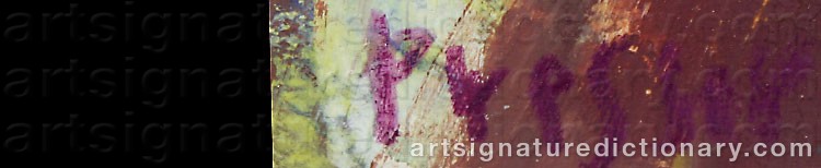 Authentic signature by Josef PRESSER on  artwork